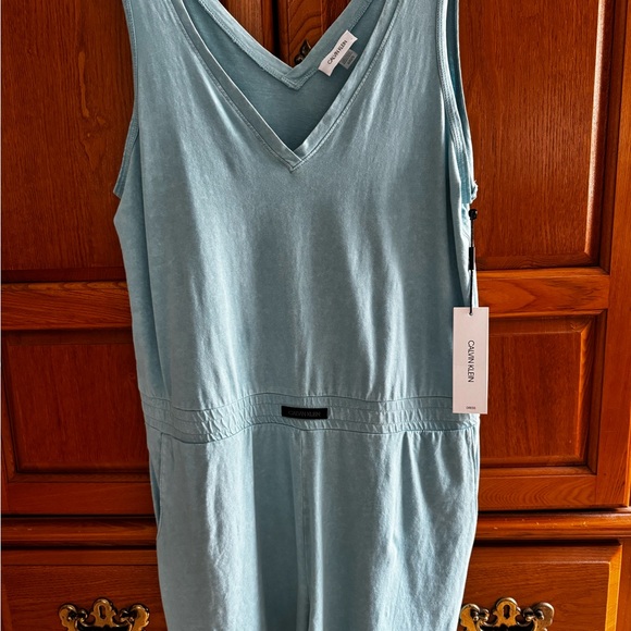 Calvin Klein Light Blue Shorts-All, NWT, Double V-Neck, Elastic Waist, size XL. - Picture 1 of 8